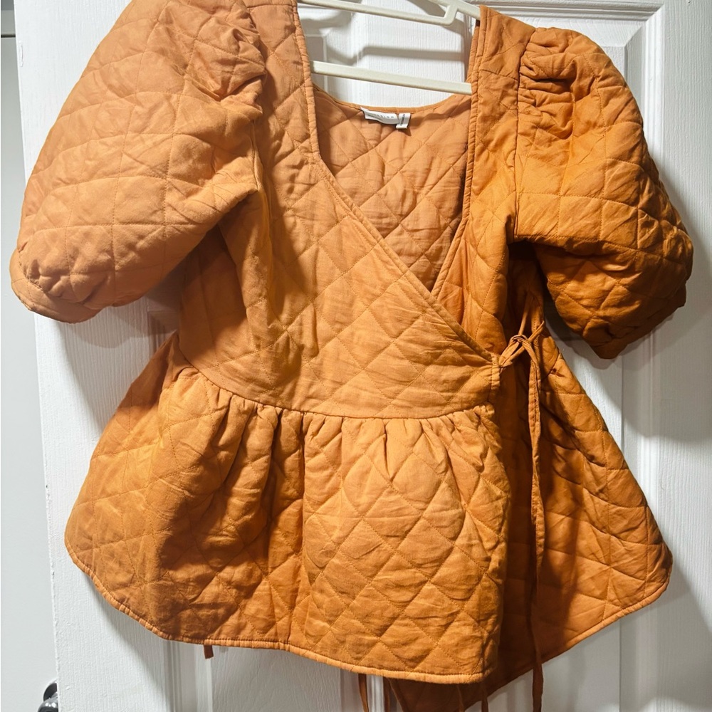 ASOS Orange Teddy Jacket Cozy and Stylish